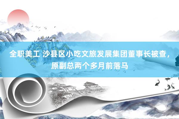 全职美工 沙县区小吃文旅发展集团董事长被查，原副总两个多月前落马