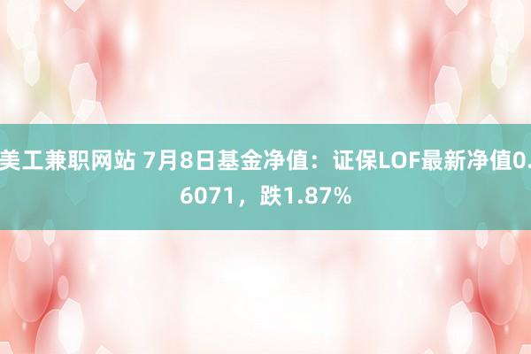 美工兼职网站 7月8日基金净值：证保LOF最新净值0.6071，跌1.87%