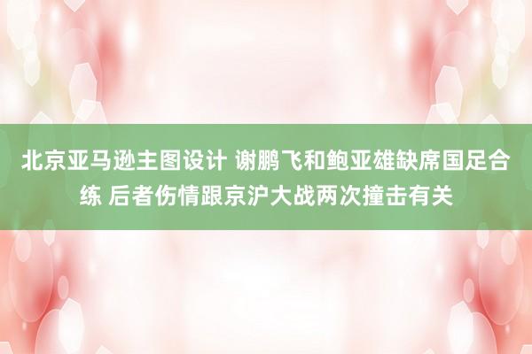 北京亚马逊主图设计 谢鹏飞和鲍亚雄缺席国足合练 后者伤情跟京沪大战两次撞击有关