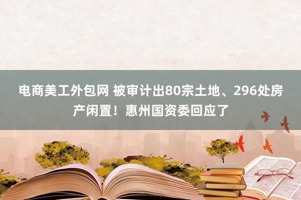 电商美工外包网 被审计出80宗土地、296处房产闲置！惠州国资委回应了